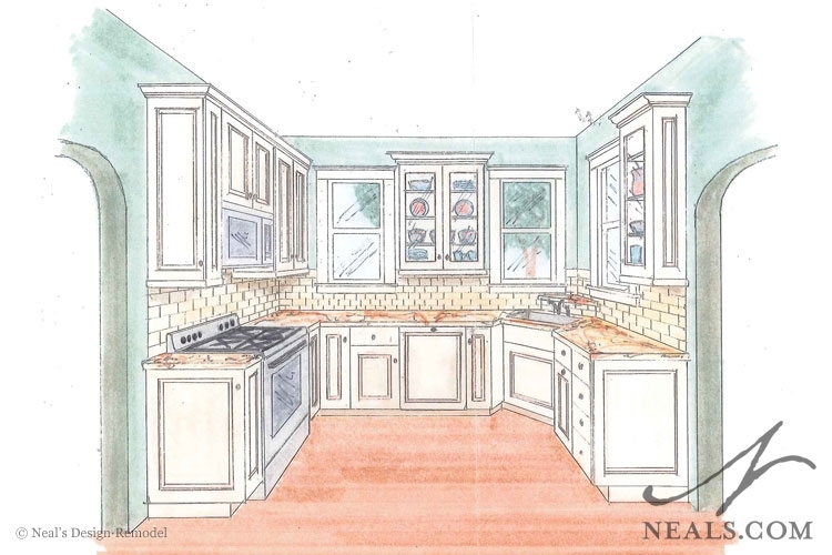 750x500 Kitchen Drawing Perspective Kitchen Perspective Drawing One Point
