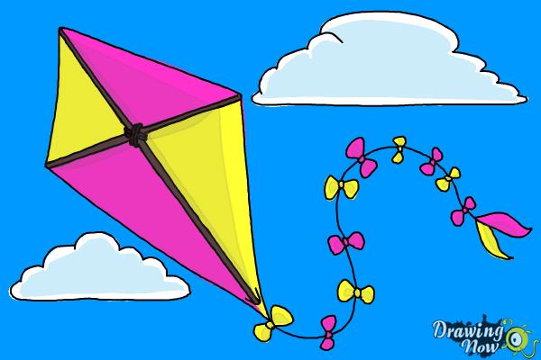 600x400 How To Draw A Kite