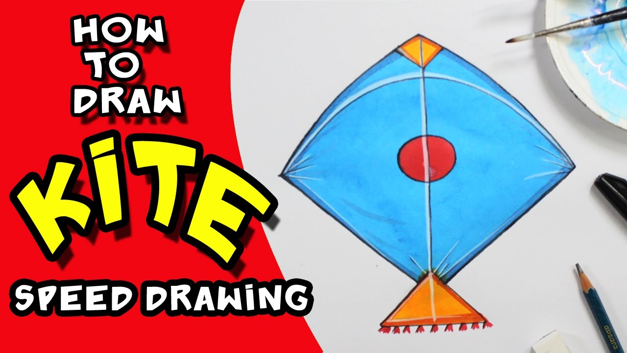 1280x720 Kite For Kids (Speed Drawing)2018