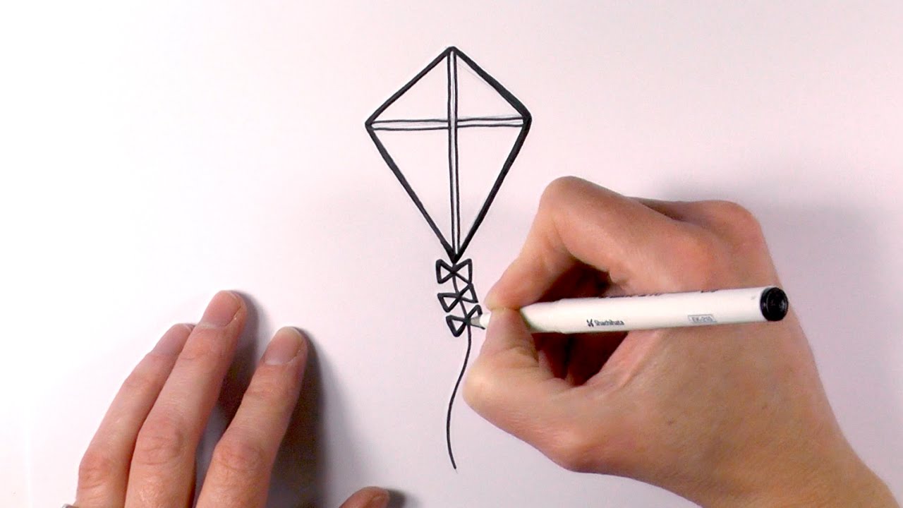 1280x720 How To Draw A Cartoon Kite