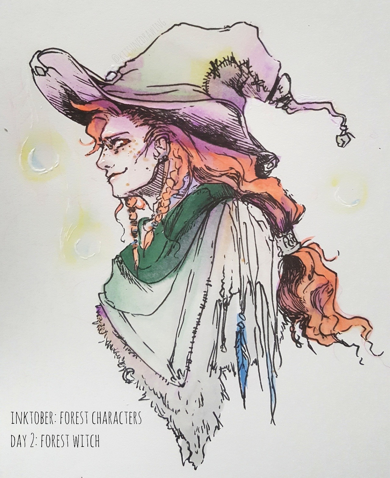 1280x1567 Kitsune Drawing