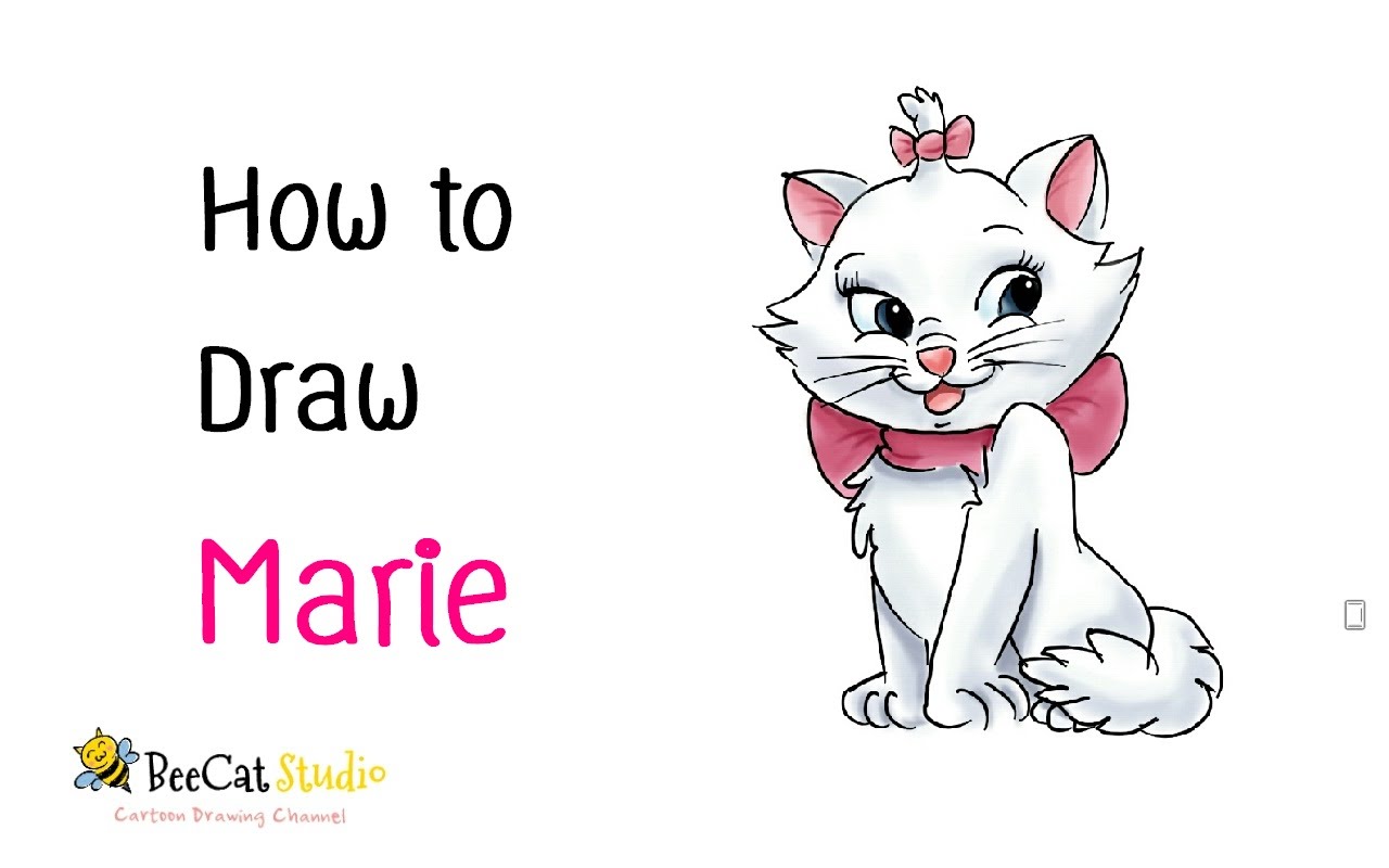 1280x800 How To Draw Marie (Cartoon Kitten) From The Aristocats