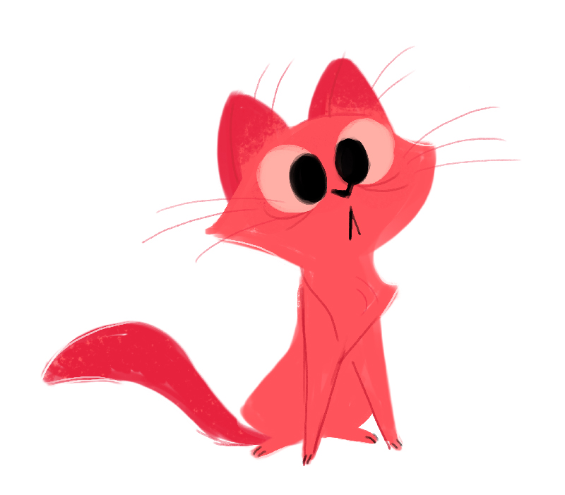 800x701 465 Pink Kitten Artistampillustrators Drawings, Cat