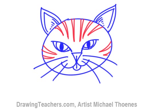 550x384 How To Draw A Cartoon Cat Face