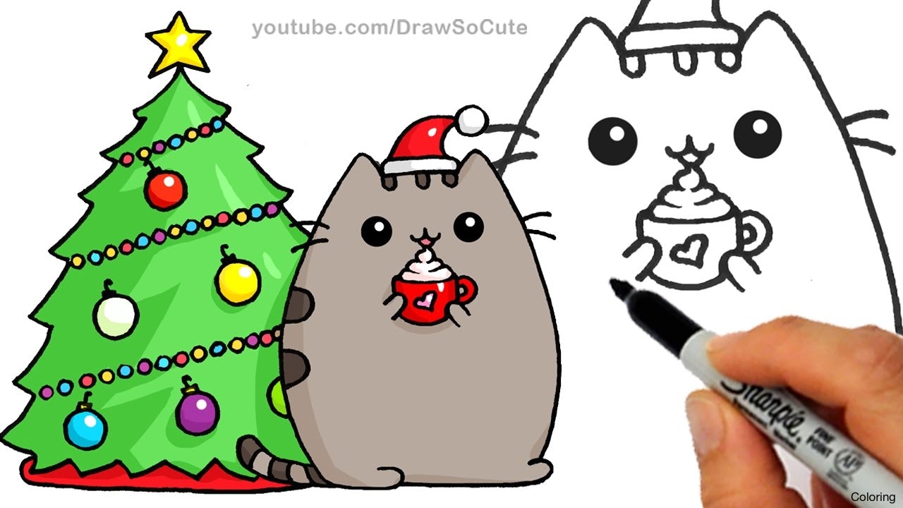 1280x720 Howtodraw Cute Chibi Kawaii Cartoon Kitty Cat Playing With Yarn