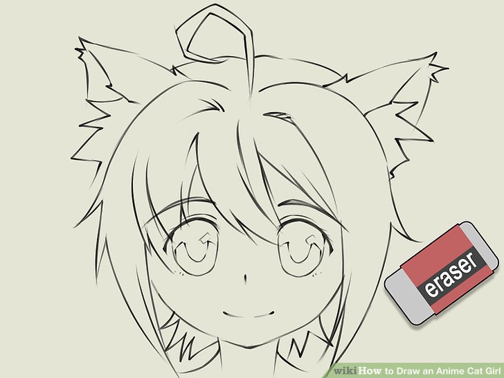 728x546 How To Draw An Anime Cat Girl 9 Steps (With Pictures)