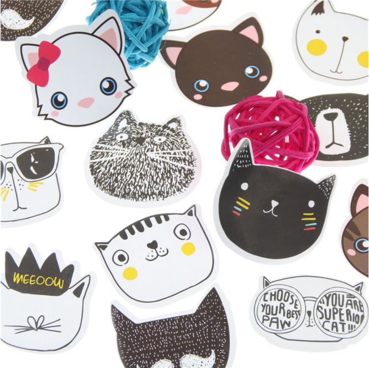 750x748 Kitty Face Life Log Sticker Box Mocard Bee Happy Crafts