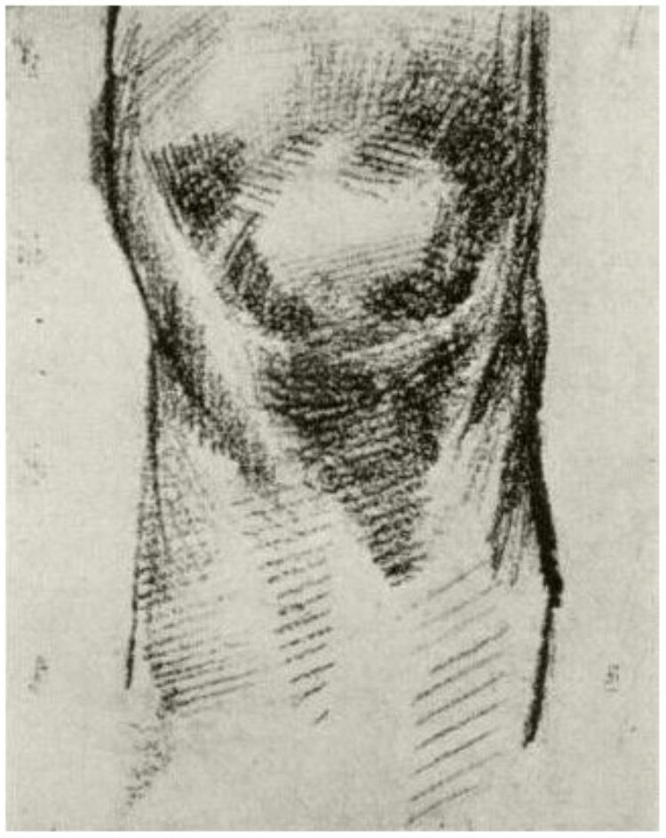 750x944 Sketch Of A Knee By Vincent Van Gogh