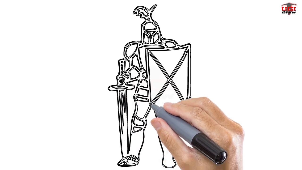 1280x720 How To Draw A Knight Easy Step By Step Drawing Tutorials For Kids