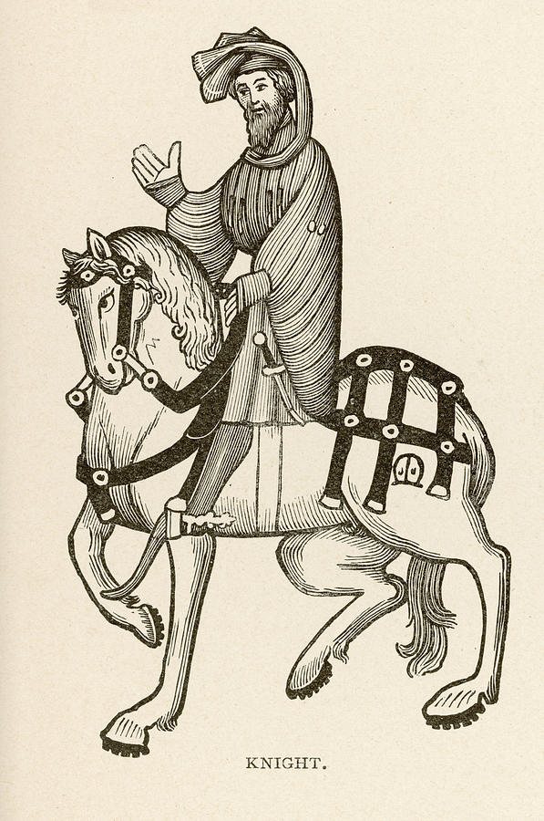 597x900 The Knight On A Fine Horse Drawing By Mary Evans Picture Library
