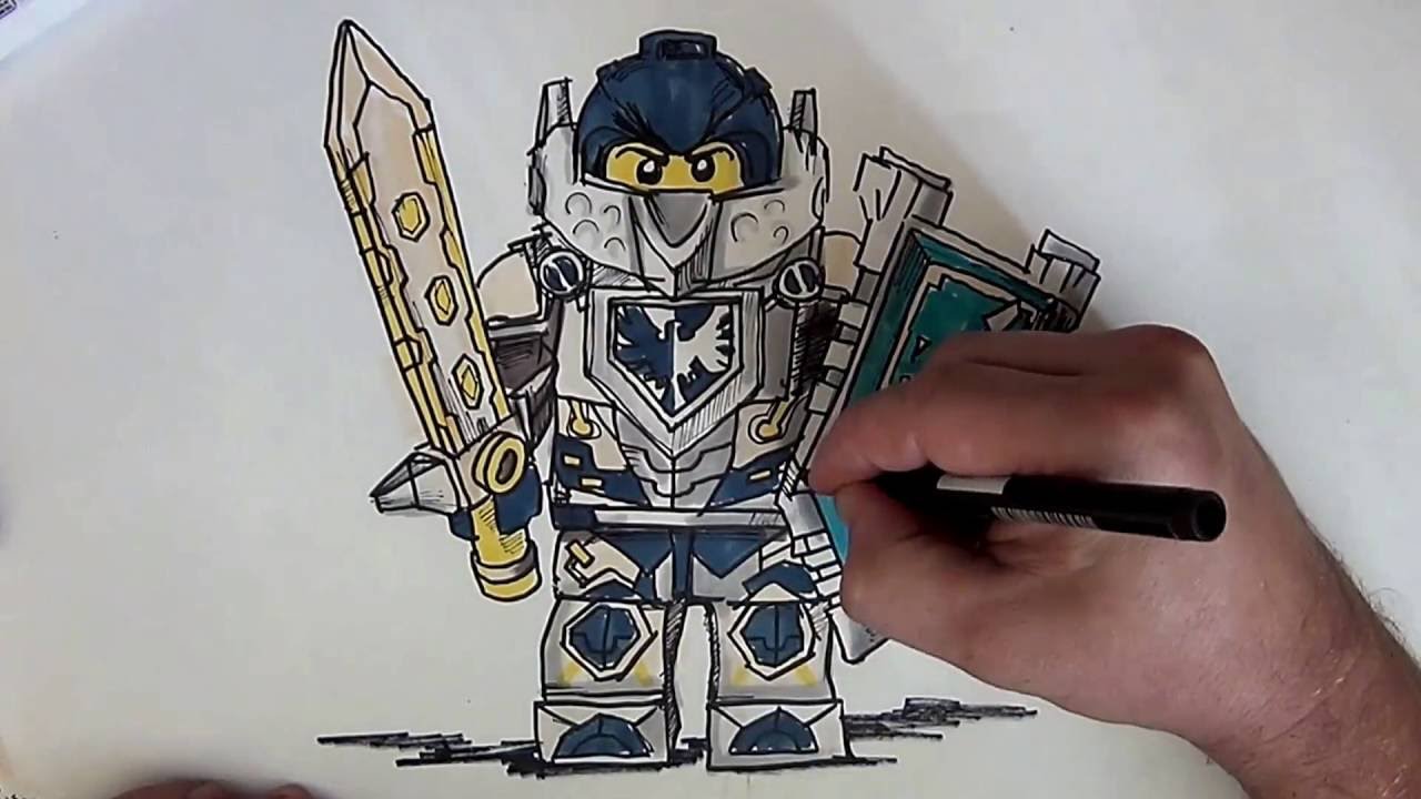1280x720 How To Draw Clay Morington From Nexo Knights (Lego)