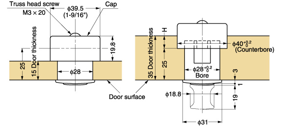 575x259 Pk 03cr Push Knob In Chrome