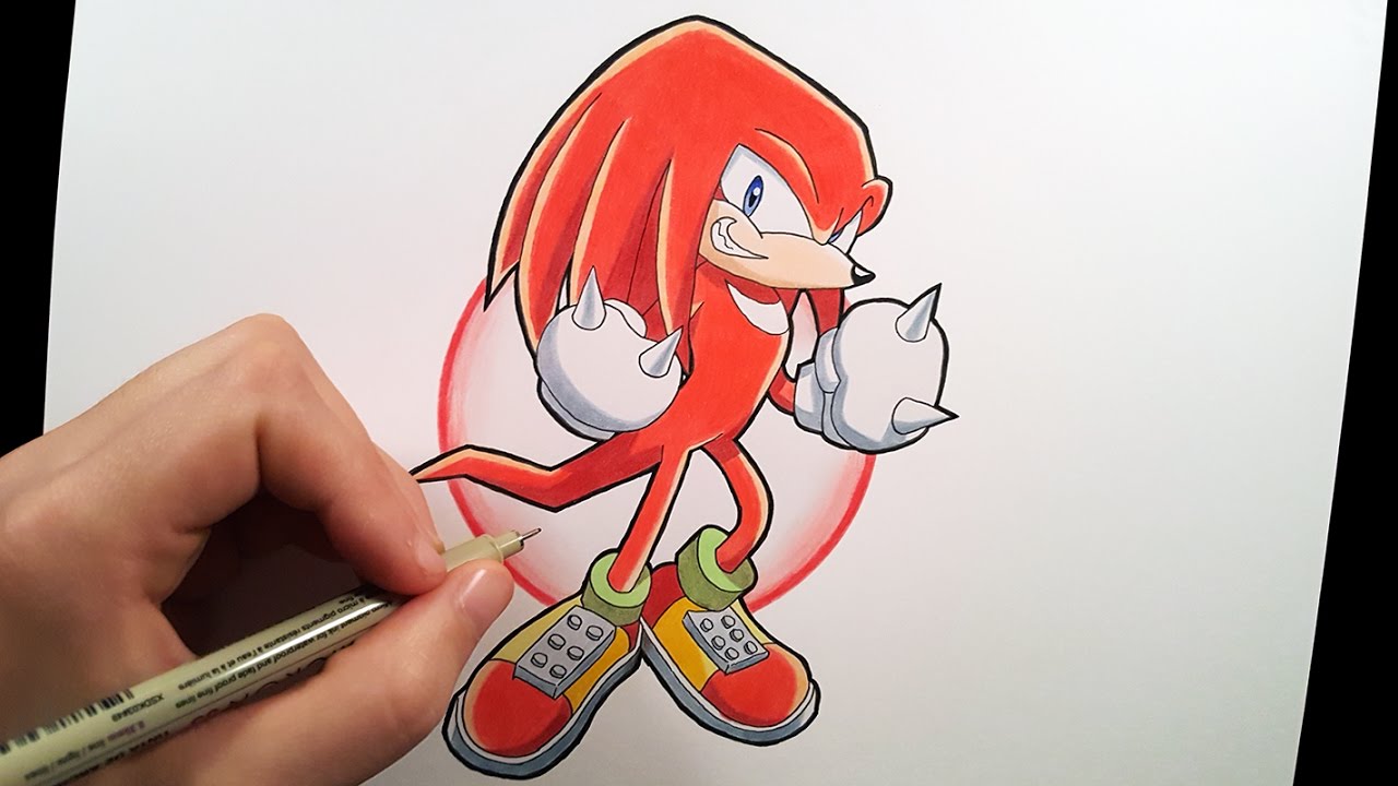 1280x720 Knuckles The Echidna Speed Drawing