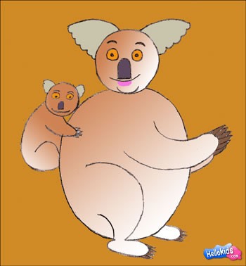 350x378 How To Draw Koala