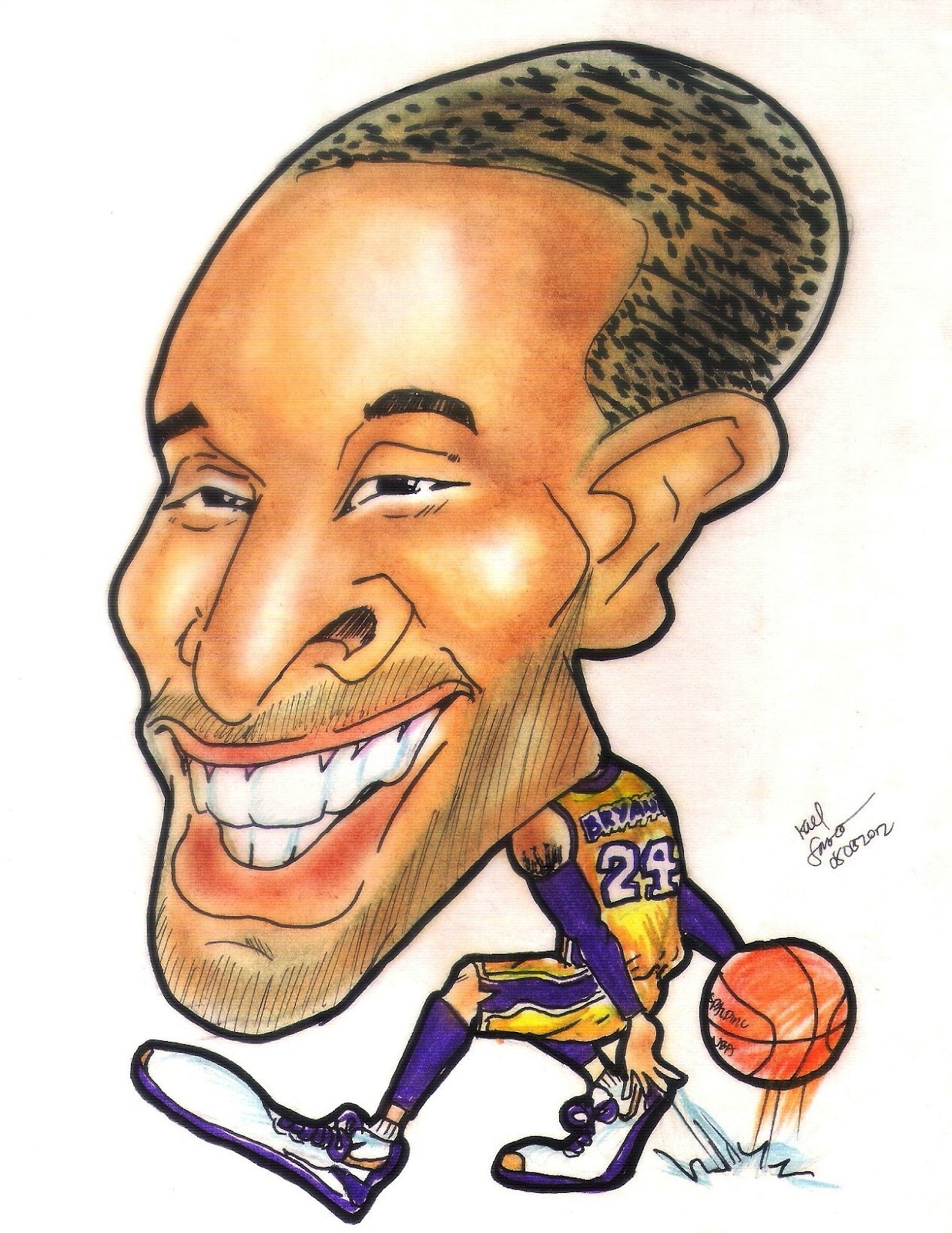 Kobe Bryant Cartoon Drawing at GetDrawings | Free download
