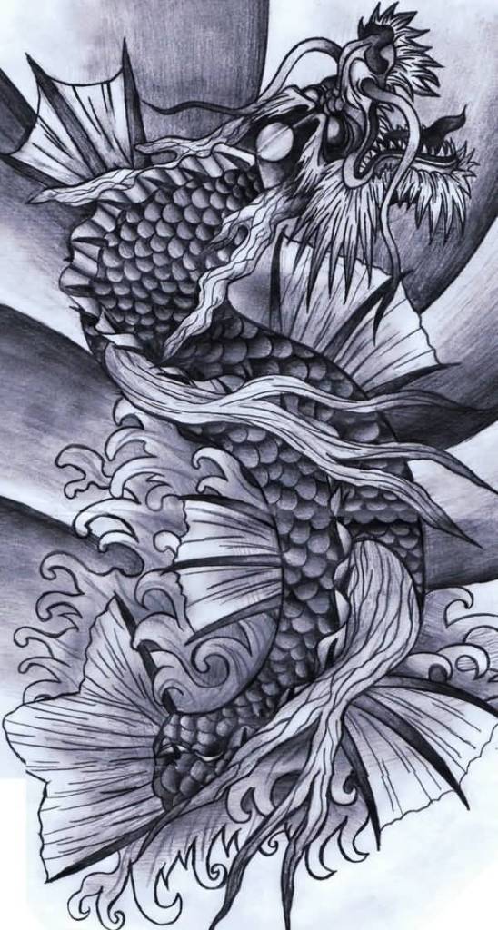 548x1024 Draw A Beautiful Butterfly Dragon Koi Fish Tattoo