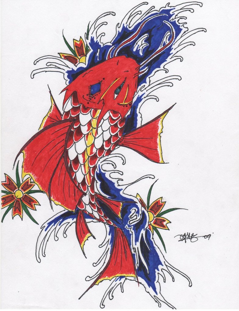 784x1018 Koi Fish Dragon By Omendoza2