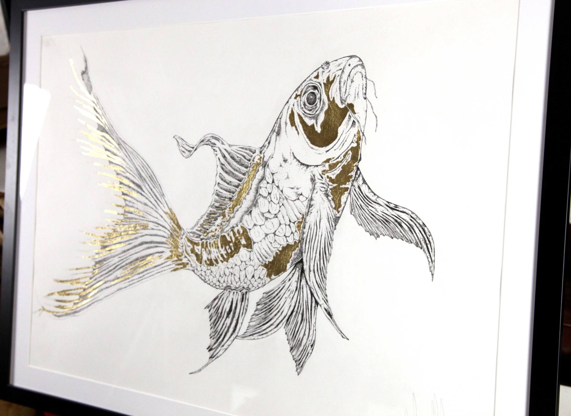1920x1398 Saatchi Art Butterfly Koi Fish Drawing By Jonathan Hillson