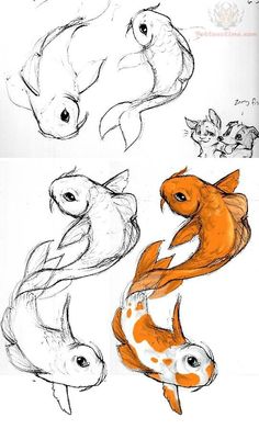 236x391 How To Draw A Koi Fish Printable Drawing Sheet By