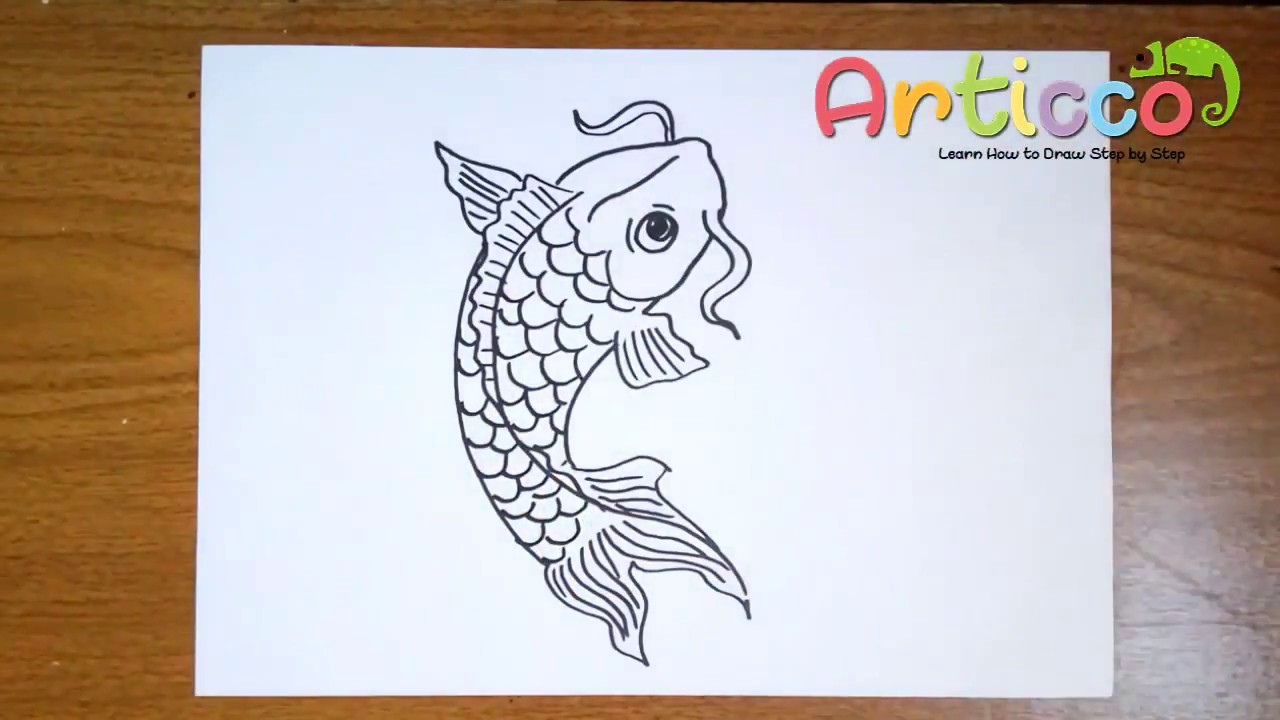 1280x720 How To Draw A Koi Fish Step By Step