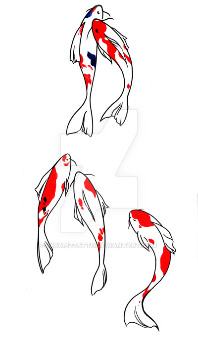 400x692 Koi Fish Tattoo Design By Gisapizzatto