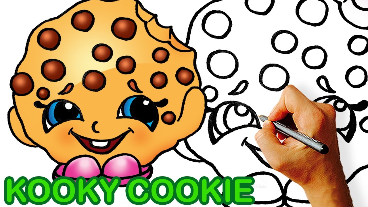 1280x720 How To Draw Kooky Cookie Shopkins For Kids