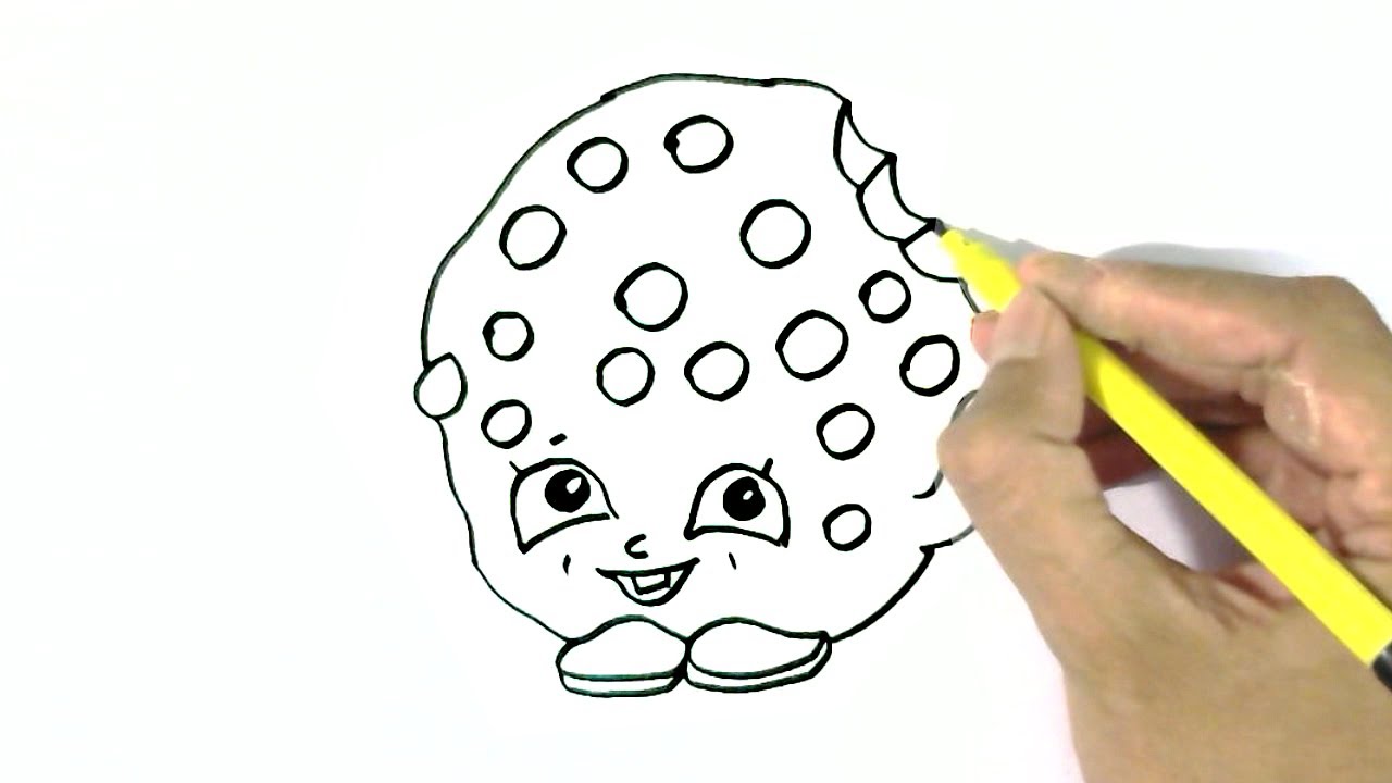 1280x720 How To Draw Kooky Cookie. Shopkins In Easy Steps For Children