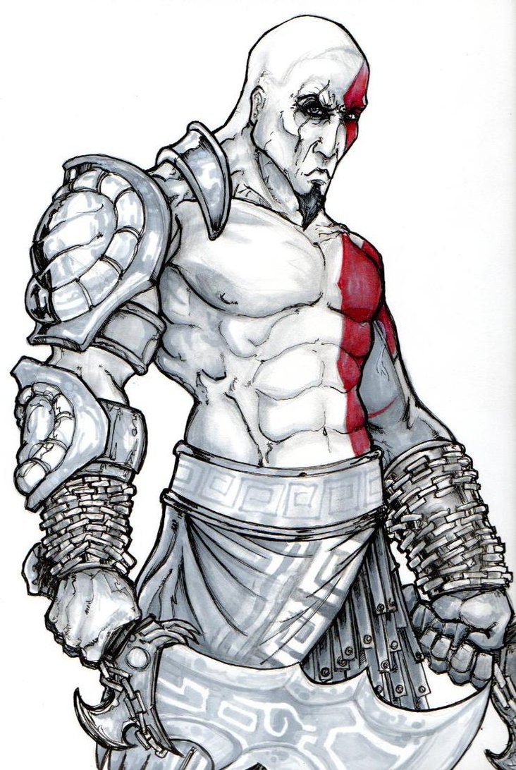732x1092 Kratos God Of War By Chrisozfulton