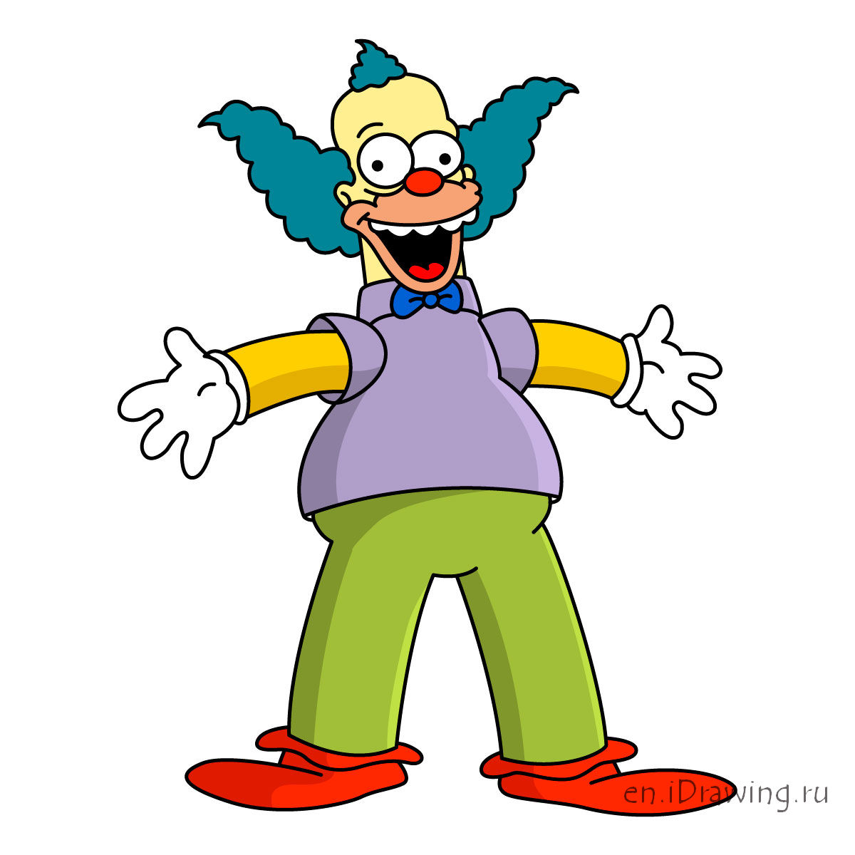 Krusty The Clown Drawing at GetDrawings | Free download