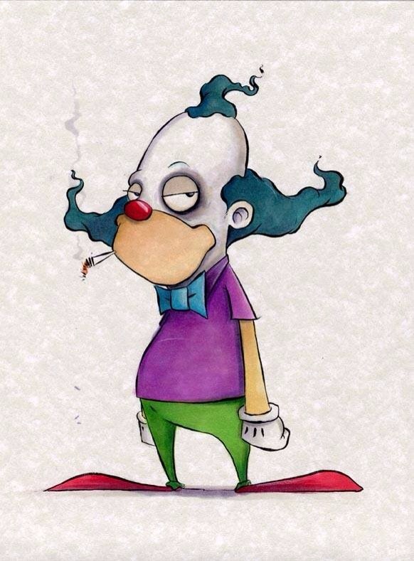 582x789 Krusty The Clown ( Part Of Station! Studios Daily Sketches ) 8.5 X