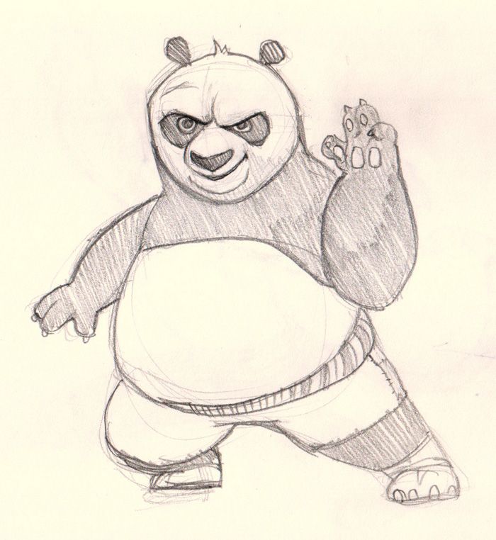 700x762 How To Draw Kung Fu Panda Po Digital Painting And Drawing Video