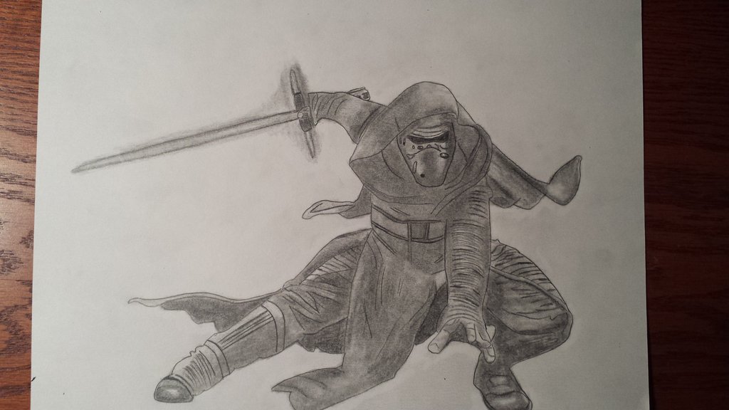 1024x576 Kylo Ren Drawing By Tcdesignshd