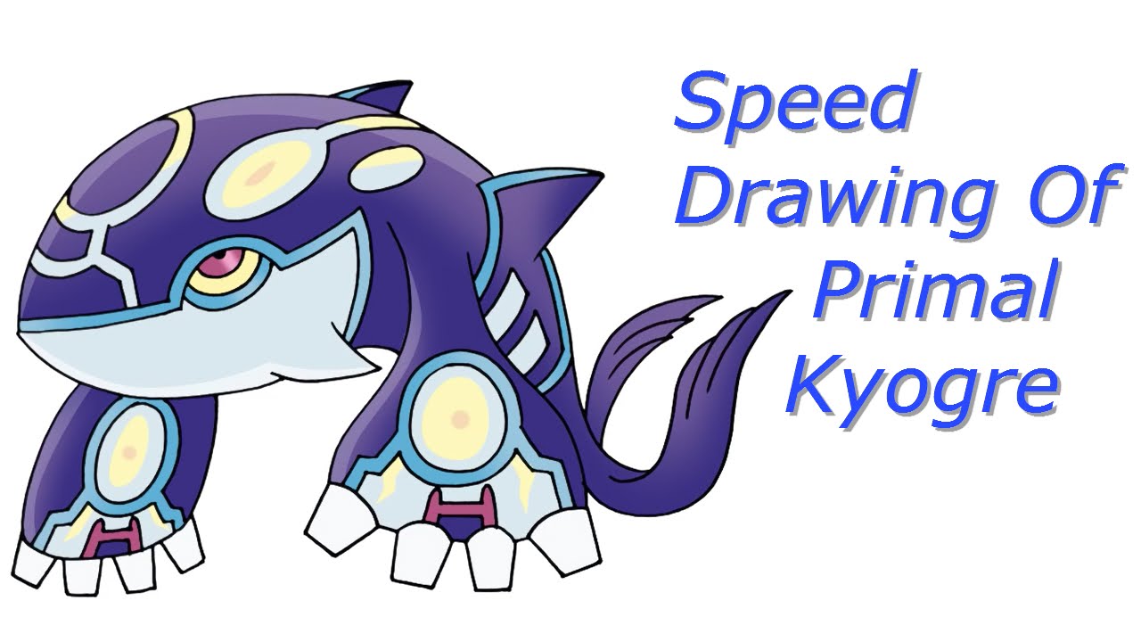 1280x720 Speed Drawing Of Primal Kyogre From (Pokemon)