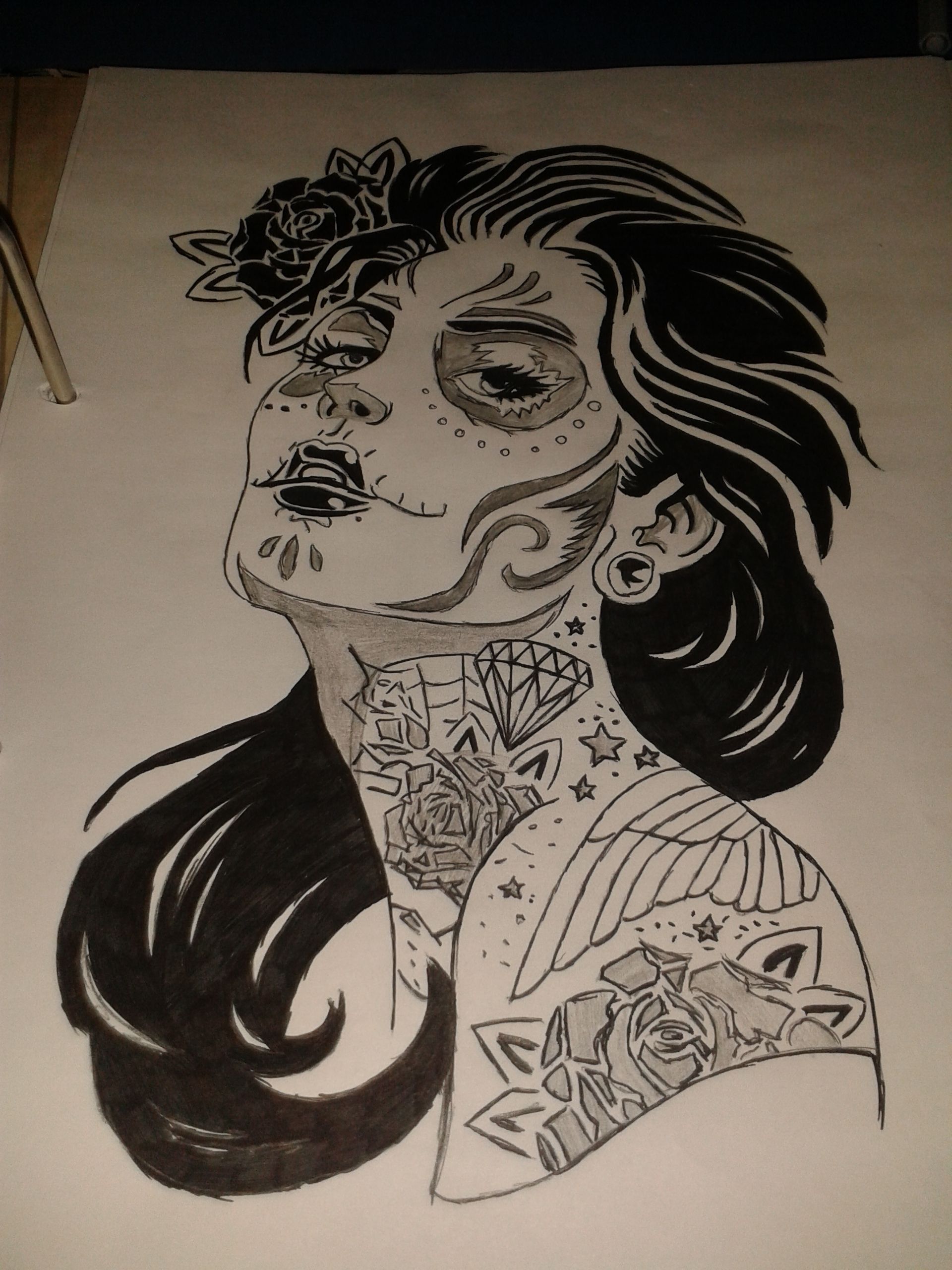 1920x2560 La Catrina Zeichnungen