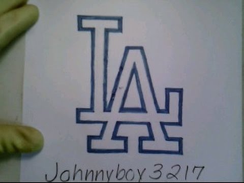 480x360 How To Draw Los Angeles Logo Sign Symbol Emblem Mlb Baseball Easy