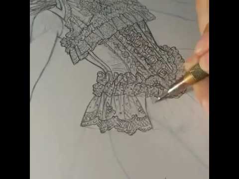 480x360 Drawing Detail Of Lace Lolita Dress
