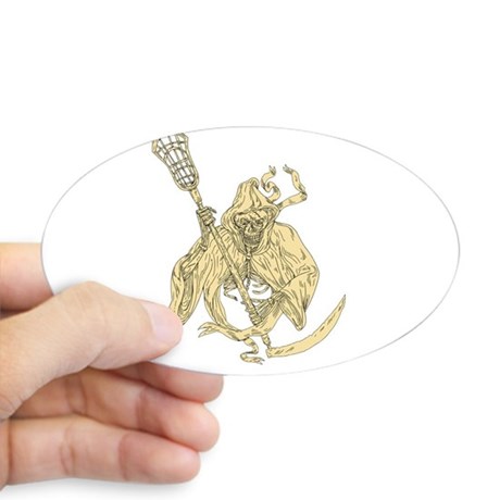 460x460 Lacrosse Stick Bumper Stickers Cafepress