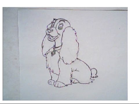 480x360 How To Draw Lady From Lady And The Tramp Movie (Drawing Tutorial