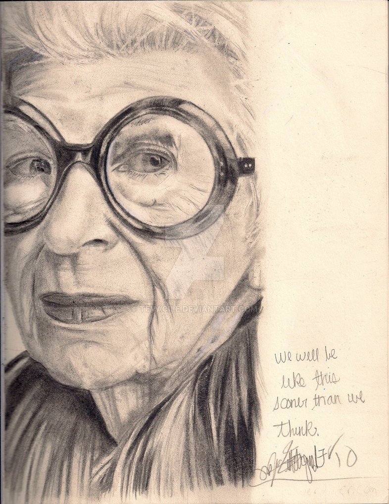 786x1017 Liz's Old Lady Drawing By Tevacile