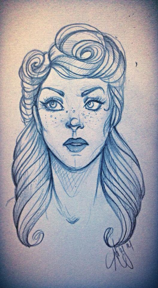 528x960 Lady Face Sketch Dump By Ambayeahart