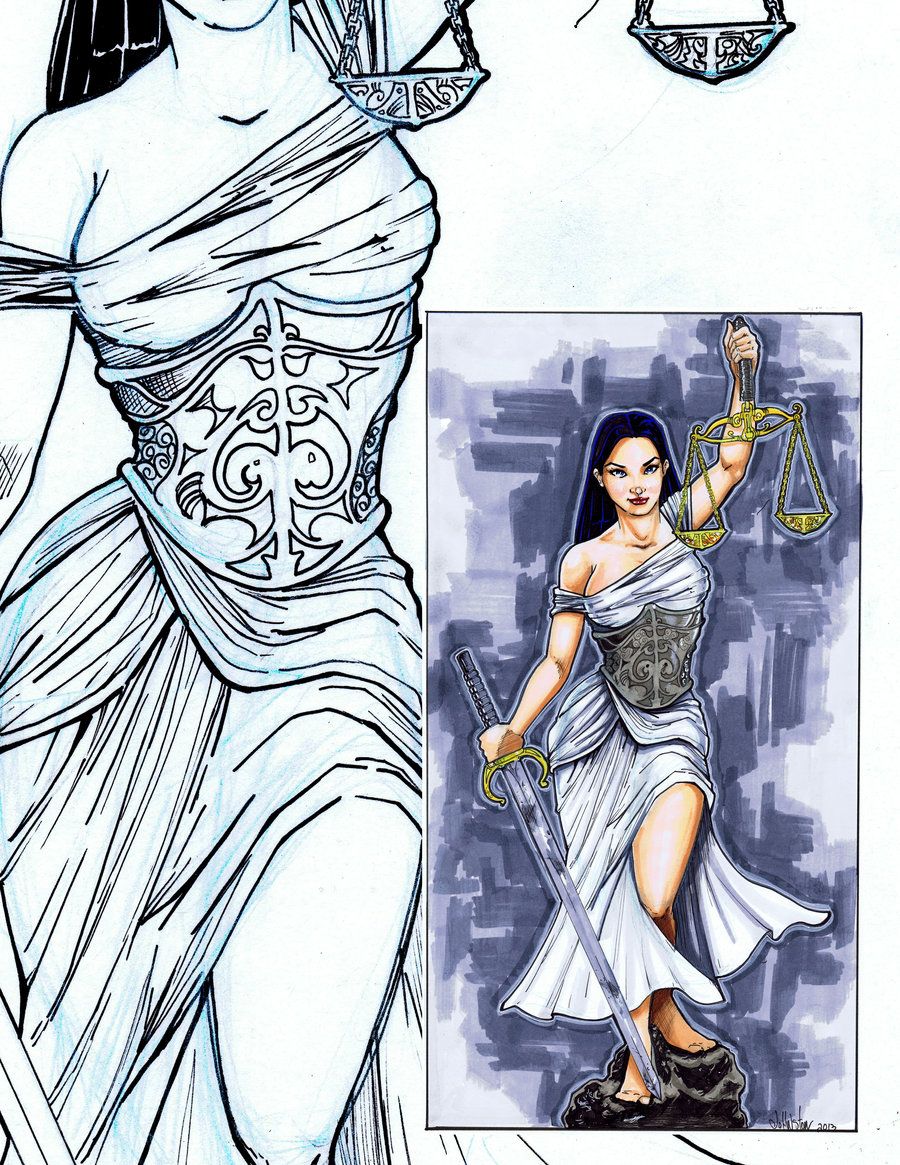 900x1165 Lady Justice By On @