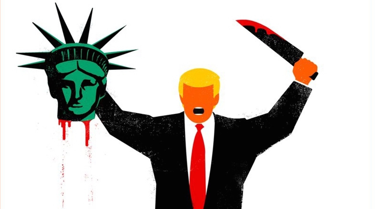 1280x713 This Artist's Drawing Of Trump Beheading Lady Liberty Sparked