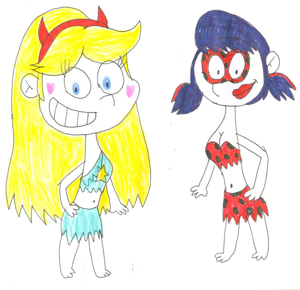 976x944 Star And Ladybug As Jungle Girls By Sithvampiremaster27
