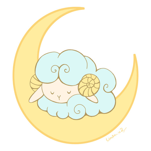 600x600 Sleeping Lamb Drawing