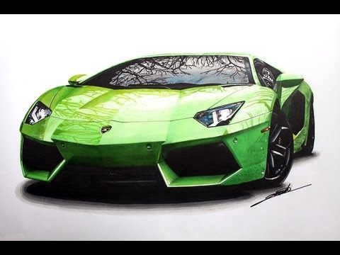 480x360 Lamborghini Aventador Speed Drawing By Roman Miah