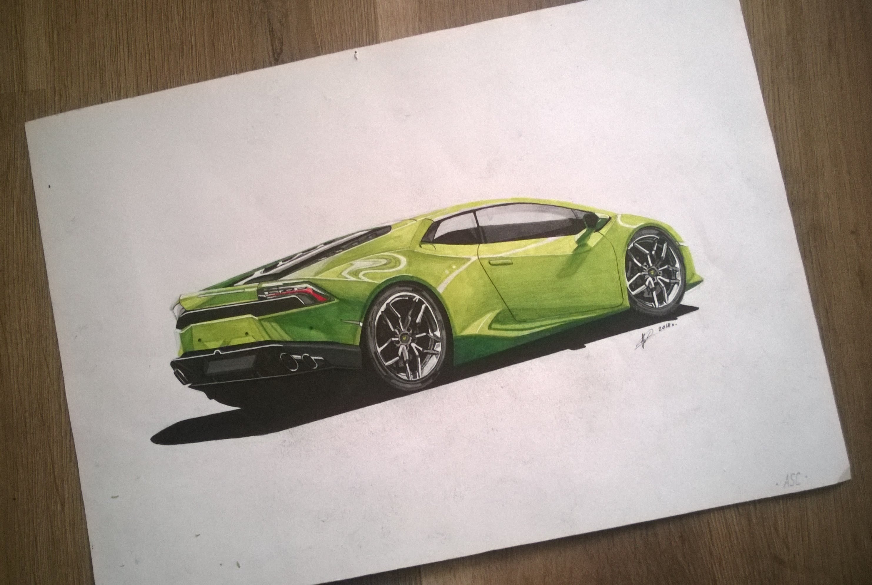 2965x1991 Drawing Lamborghini Huracan