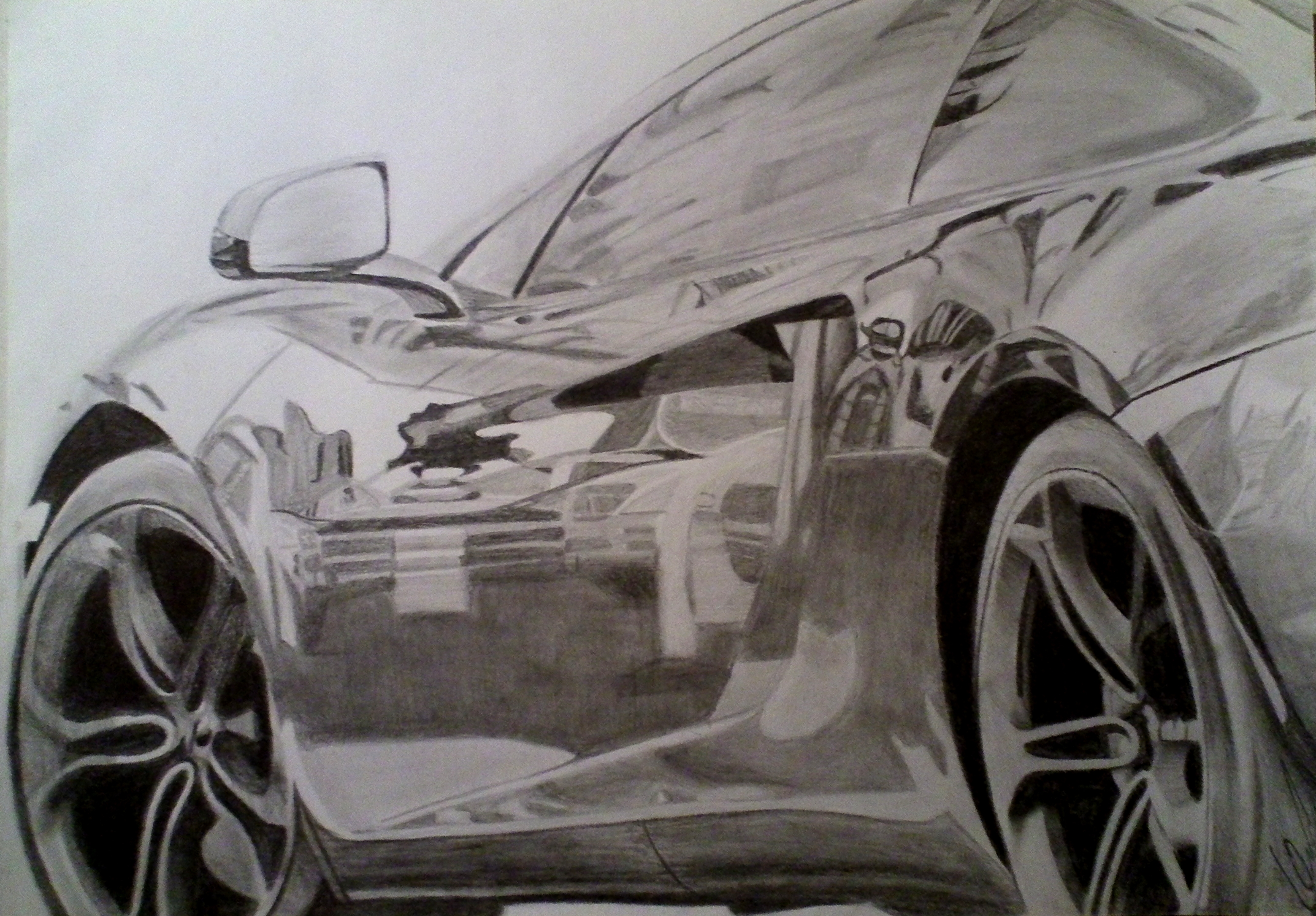 3118x2171 Lamborghini Reventon Pencil Drawing By Xrinagex