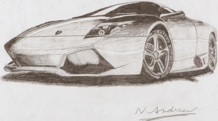 720x400 Lamborghini Pencil Shading By Andrew Neet