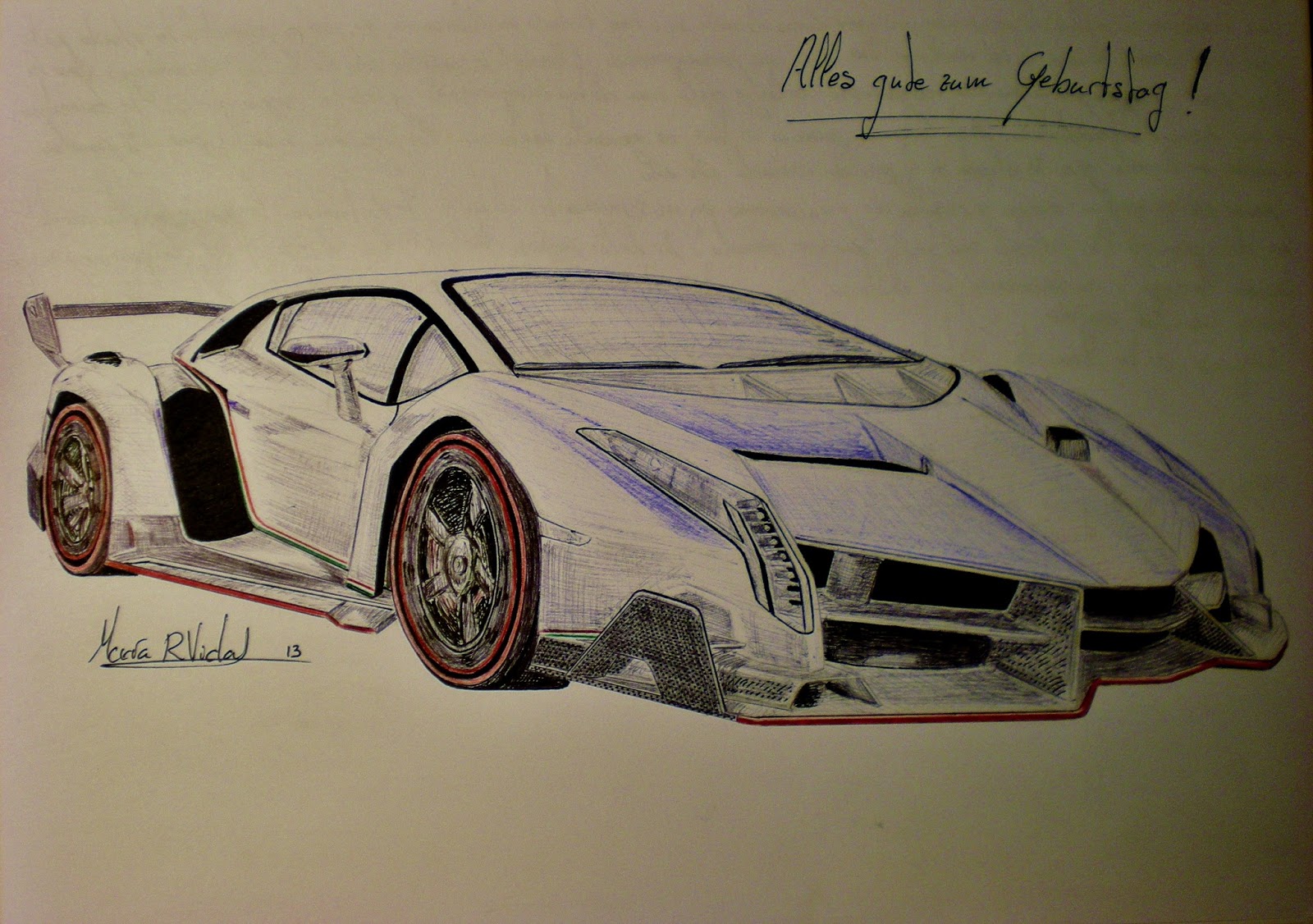 1600x1126 Drawings And Sketches While Studying Car