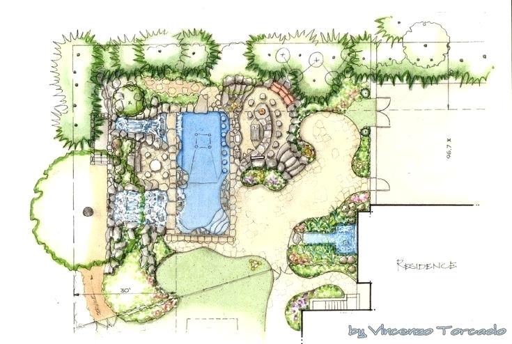 735x494 Landscape Architecture Blueprints Contemporary Residential